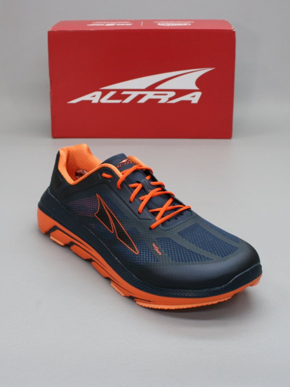 Altra Mens 11.5 Duo Blue Orange Road Running Zero Drop Shoes Sneakers AFM1838F-8